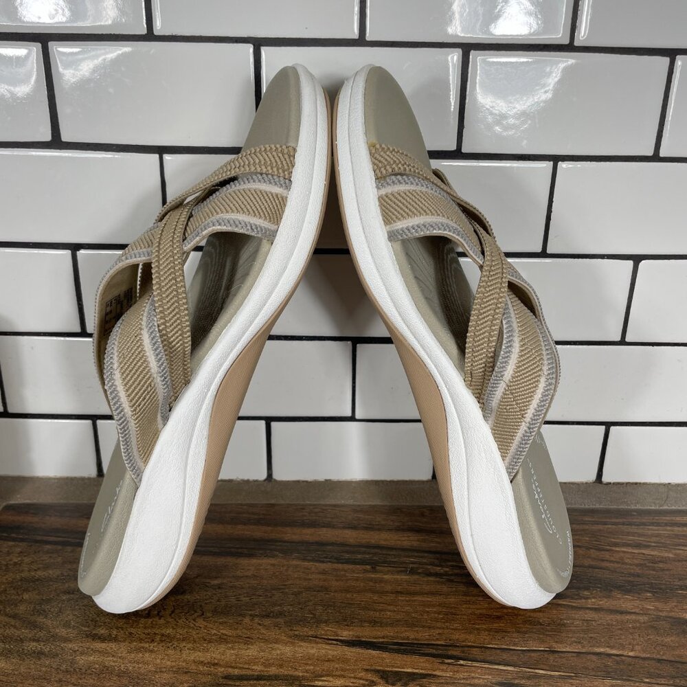 Clarks Mira Isle Shoes Womens Size 7.5 Sand Cloudsteppers Slide Sandal - Picture 7 of 14